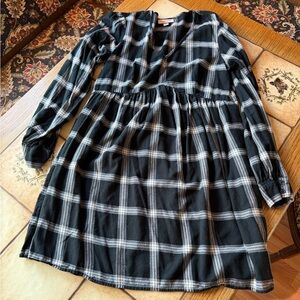 Knox Rose Black and White Plaid Dress